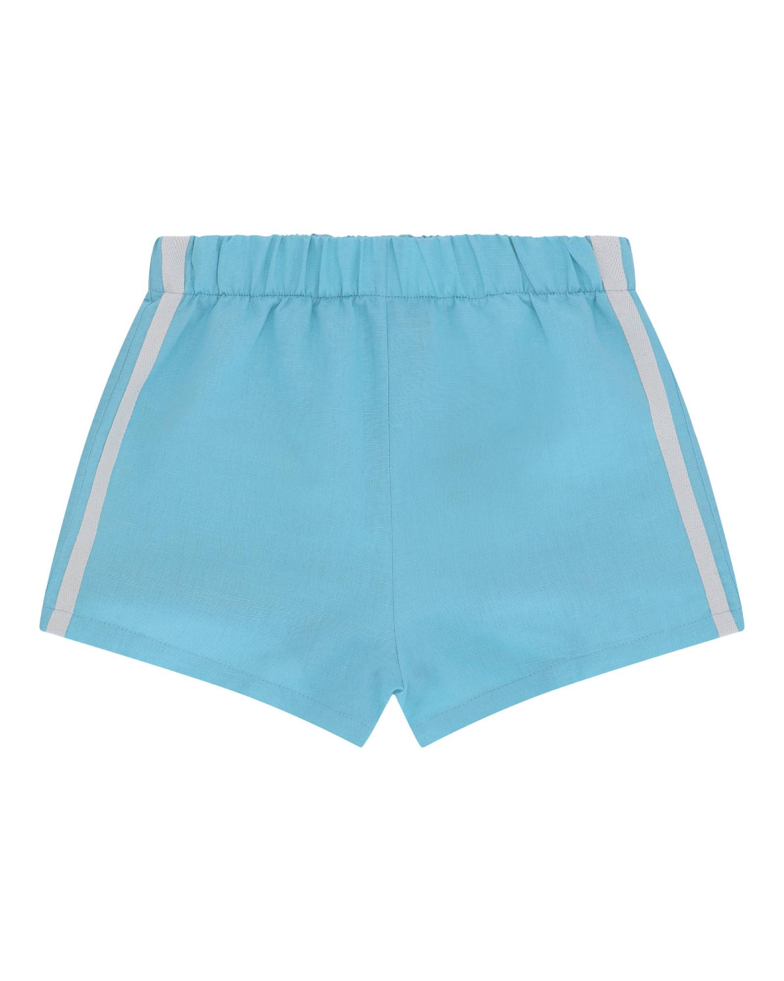 Unisex Shorts Linen by Cos I Said So in Turquoise.