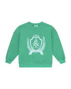 Sweater Country Club in the color Spruce Green, comes in high quality Organic Cotton.