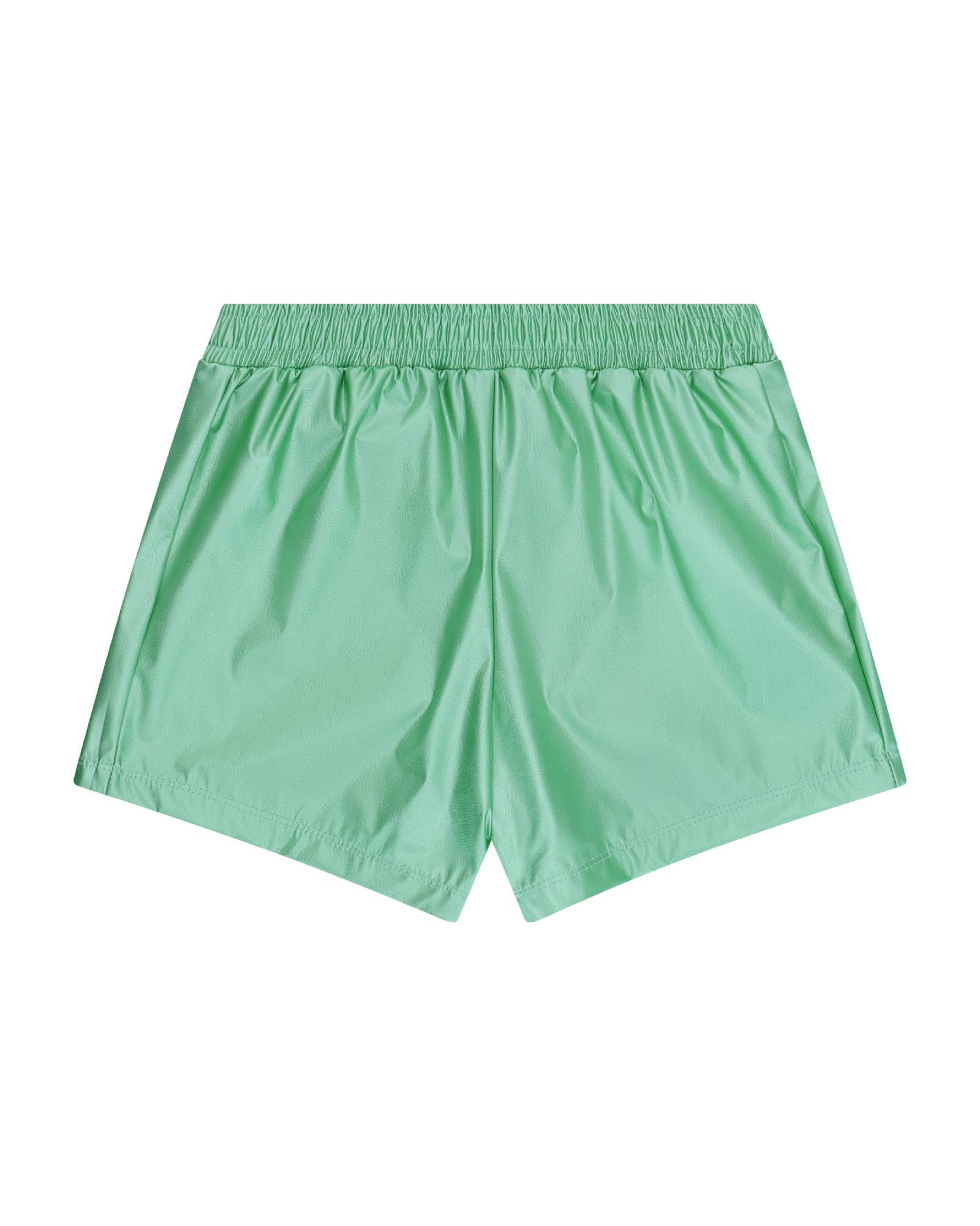 Girs Shorts by Cos I Said So in the fabric vegan leather in the color Lime Green.