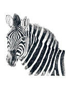 Zen Zebra by Belgian artist Lieselot Cosijns - Limited edition poster print on high quality drawing paper.