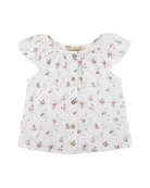 Girls Top by Les Vedettes in high quality Muslin Cotton. Top is shown in Wildflower.